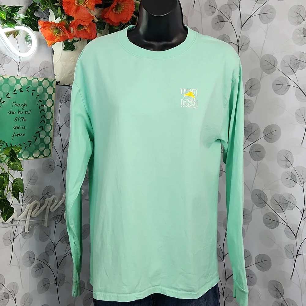 The Salty Dog Cafe Mint Green Long Sleeve Graphic Tee - Picture 6 of 7